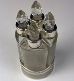 Antique French Sterling Silver 4-Bottle Scent Caddy, No Damage At All