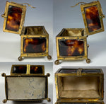 Petit Antique French Tortoise Shell Scent Caddy, No Perfume Flask, c.1800