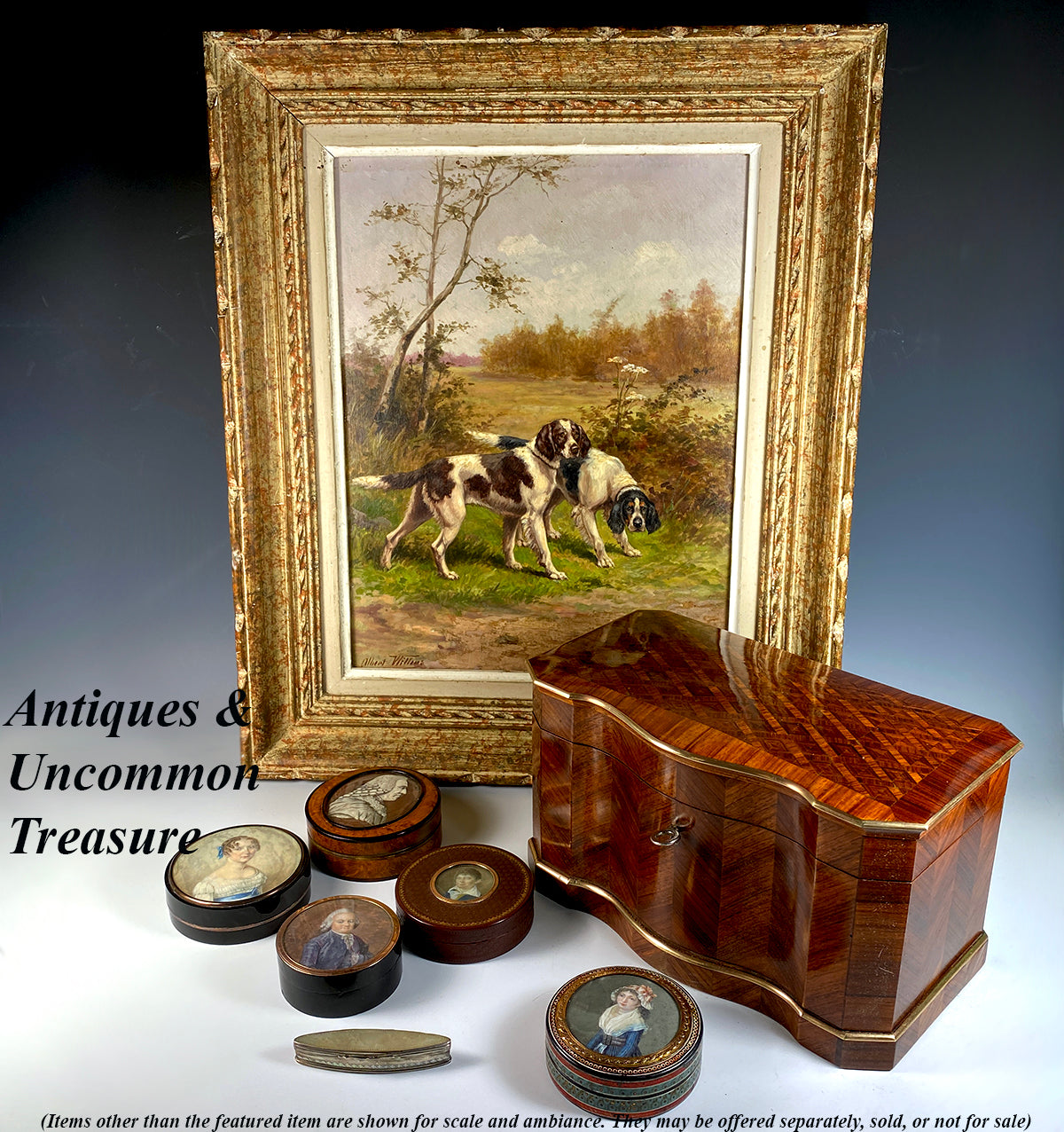 Superb Antique French Napoleon III Kingwood Box, Double Well Tea Caddy, c.1850-70