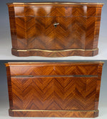 Superb Antique French Napoleon III Kingwood Box, Double Well Tea Caddy, c.1850-70