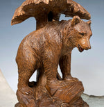 Rare Antique Swiss Black Forest Carved Bear, Candle or Epergne Stand - Make a Lamp!