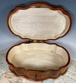 Huge 13.75" Antique French Marquetry Jewelry Chest, Box, Coffret Napoleon III Era c.1850-70s