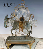 Antique French Napoleon III Liqueur Stand, Caddy or Tantalus, Barrel & Cups: Donkey or Mule Figural, Sculptor: E. DELABRIERRE