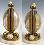 Antique French Mother of Pearl Egg Shaped Perfume and Sewing Etui, Necessaire, Caddy