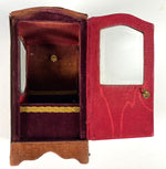 Antique French Vernis Martin Decorated Miniature Sedan Chair Vitrine, Pocket Watch Box