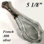 Fine Antique French .800/1000 (Almost Sterling) Silver Lay Down Perfume Flask, Flacon