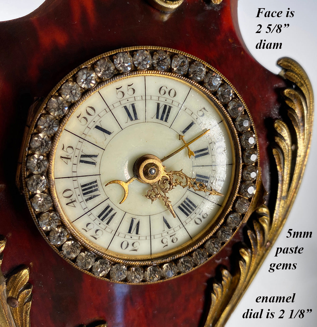 Tortise Shell Clock Superb 19th c. Antique French Boudoir or Desk Clock in Tortoise Shell ...