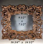 Antique Hand Carved Wood Black Forest or French Frame, Shadow Box, 16 3/4" x 14 1/2" Beauty