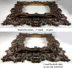 Antique Hand Carved Wood Black Forest or French Frame, Shadow Box, 16 3/4" x 14 1/2" Beauty