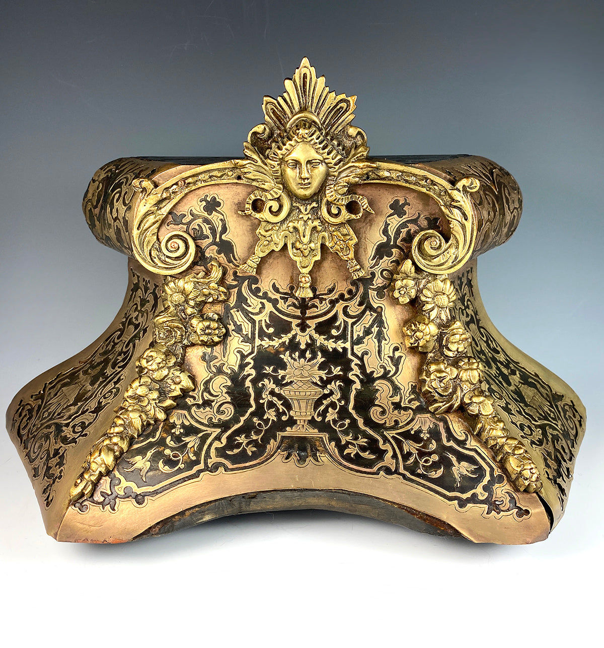 Gorgeous Antique French Boulle, Early 19th Century Clock or Bracket Shelf, Display Stand