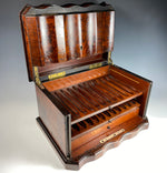 Fine Large Antique French Napoleon III Era Cigar Chest, Box, Presenter, FENOUX, Palais Royal