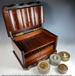 Fine Large Antique French Napoleon III Era Cigar Chest, Box, Presenter, FENOUX, Palais Royal