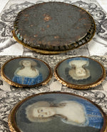 Antique 18th Century French Portrait Miniature Painting, 16k, a "Naughty", Louis XVI Era, 1750-70s