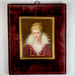 Fine Antique Oil Painting on French Porcelain Plaque, Frame is 10" x 7 1/4", Prussian Royal