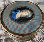 Rare Antique French 18th C. Portrait Miniature Snuff Box, Vernis Martin, Artist Signed