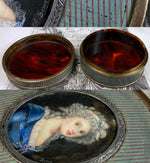 Rare Antique French 18th C. Portrait Miniature Snuff Box, Vernis Martin, Artist Signed