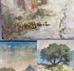 Antique French Impressionist Painting, Landscape, 21.5" x 15" Canvas, Artist Signed