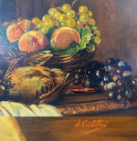 Antique French Oil Painting, Still Life Nature Morte, Artist Signed Stretched Canvas