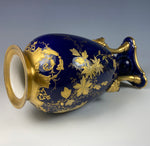 Superb Antique M. Redon, Limoges Porcelain Amphora Vase, Impasto Raised Gold Enamel 7.5" #1