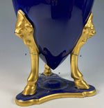 Superb Antique M. Redon, Limoges Porcelain Amphora Vase, Impasto Raised Gold Enamel 7.5" #2
