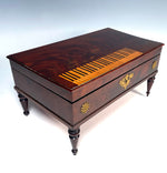 RARE Antique French Palais Royal Piano or Harpsichord Sewing and Vanity Box, Chest, Necessaire