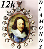Antique Victorian Era 12k 10k Gold, Diamonds, Pearls Locket, over .5 ct Diamonds