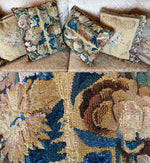 Two Fine Antique Flemish Verdure Tapestry Panels, c.1650-1750, Now Opulent Throw Pillow Pair