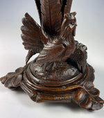 Antique HC Swiss Black Forest Candle Holder, Candlestick, Carved Rooster or Hen