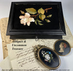 Antique Italian Victorian Era Grand Tour Souvenir Pietra Dura 8.5" Box, Casket, A Florence Art