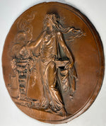 Rare Antique Bas Relief Sculpture Roundel Neoclassical Plaque, CLODION (1738-1814)