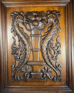 Antique Hand Carved Cabinet Door, Panel, Chimera, Neoclassical 24.5" x 19.75"