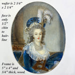 Antique French Grand Tour Souvenir Portrat Miniature, Marie Antoinette, c.1800-1830