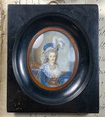 Antique French Grand Tour Souvenir Portrat Miniature, Marie Antoinette, c.1800-1830