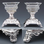 PAIR: Antique Napoleon III Era French Sterling Silver Open Salt or Sweetmeats