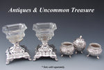 PAIR: Antique Napoleon III Era French Sterling Silver Open Salt or Sweetmeats