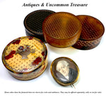 Antique Chocolate and Cognac Tortoise Shell Snuff Box, Elaborate Pique Work, c.1770s