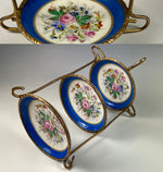 Antique French Old Paris Porcelain 3-tier Vide Poche, Jewelry or BonBon Stack