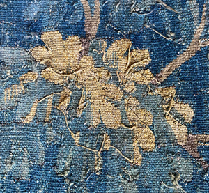 Antique 17th - 18th Century Aubusson or Flemish Tapestry Fragment for Pillow Top 21" x 13"