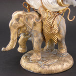 Antique French Napoleon III Liqueur Stand, Caddy, Tantalus: Elephant w/ Pannier