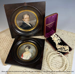 A Large Fine Antique Portrait Miniature, ID'd Mr Thomas Flack, 1778-1844, c. 1810