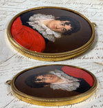 Rare Antique Portrait Miniature of Comtesse de Beauharnais, Historical Figure, French Empire