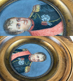 Antique Grand Tour Souvenir Portrait Miniature of Napoleon Bonaparte aprés Robert Lefèvre