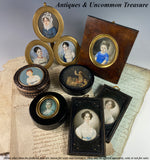 Antique 18th Century Portrait Miniature Snuff Box, Cupid and Maiden, Masonic Iconography
