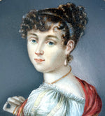 Duchess c.1800 Large 4" Antique French ID'd Portrait Miniature Table Snuff or Powder Jar, Box