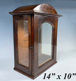 Antique French Maitrise Apprentice's Display Cabinet, Vitrine, Case, 2 Glass Sides and Glass Door, Napoleon III