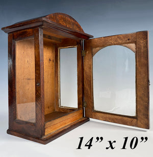 Antique French Maitrise Apprentice's Display Cabinet, Vitrine, Case, 2 Glass Sides and Glass Door, Napoleon III