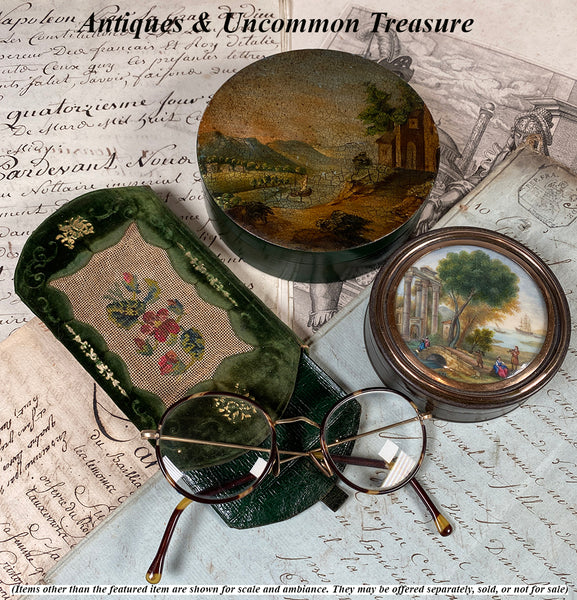 RARE Antique Cigar Case, Silk Embroidery Blackamoor, Leather Case Hold –  Antiques & Uncommon Treasure