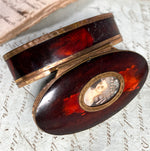 Antique French Portrait Miniature Tortoise Shell Snuff or Patch Box, Souvenir of Marie-Antoinette