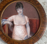 RARE Jean-Urbain Guérin 1808 Portrait Miniature, French Empire Museum Quality Painting, 4" Snuff Box Mount