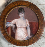 RARE Jean-Urbain Guérin 1808 Portrait Miniature, French Empire Museum Quality Painting, 4" Snuff Box Mount